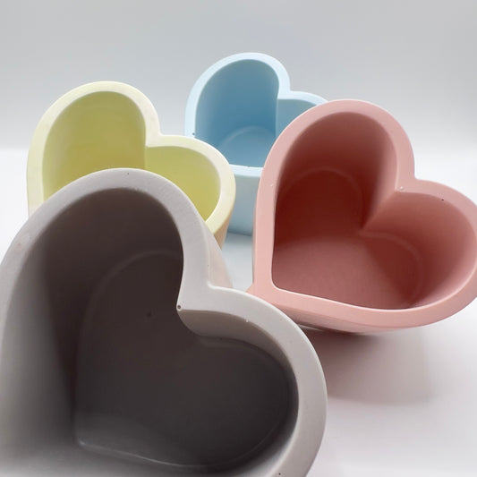 Porta velas de Jesmonita con Forma de Taza Corazón~2.5oz